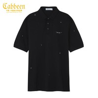 Cabbeen 卡宾 商场同款卡宾都市男装字母刺绣polo衫夏新款短袖2222163008