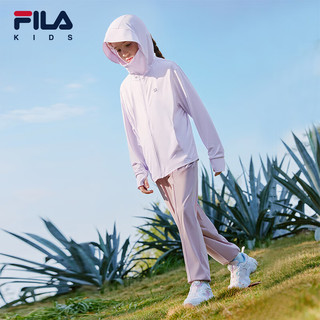 FILA【抗紫外线UPF50+】斐乐童装2024夏小童连帽外套男女童防晒服 浅藤紫-PU 120cm