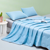 罗莱生活 LUOLAI 家纺 科技晶凉抗菌夏被 蓝色 200*230cm