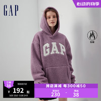 Gap男女装秋季LOGO连帽衫807084卫衣 紫色 185/108A(XL)