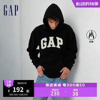 Gap男女装秋季LOGO连帽衫807084卫衣 黑色 185/104A(L)