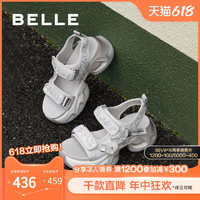 88VIP：BeLLE 百麗 女鞋子厚底運動涼鞋女2024新款夏戶外涉水羅馬涼鞋B3V1DBL4
