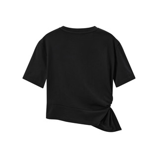 太平鸟季设计感扭结针织衫A1DAD2250 黑色 L S
