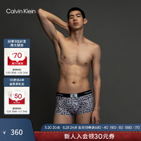 Calvin Klein内衣【CK96系列】男士ck满印轻薄低腰防夹臀四角裤内裤男NB3406 OFS-云灰 M