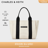 CHARLES&KEITH24夏新品简约手提大容量帆布托特包女CK2-30151435  XL