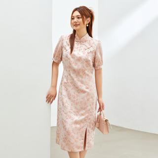 新中式连衣裙大码女装