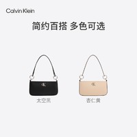 卡尔文·克莱恩 Calvin Klein CK女包时尚经典简约金属字母拉链单肩包腋下法棍包礼物DH3237