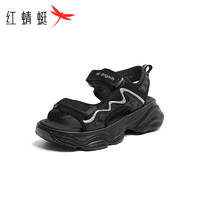 红蜻蜓运动凉鞋女24夏款增高厚底魔术贴休闲凉鞋 WBK24110