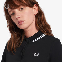 FRED PERRY女士POLO衫2024夏季休闲麦穗刺绣纯棉短袖T恤G3600
