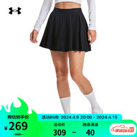安德玛（UNDERARMOUR）女子训练运动裤裙1383582 黑色001 S