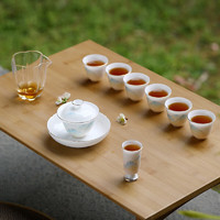 初伍冰种羊脂玉瓷茶具套装家用高档功夫泡茶碗茶杯轻奢陶瓷礼盒装