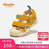 Ginoble 基诺浦 学步鞋 夏款1-5岁儿童机能鞋 TXG1161黄色珍珠白 170mm_内长18/脚长16.6-17.5cm