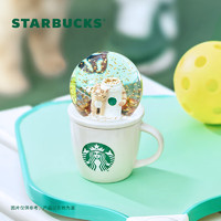 STARBUCKS 星巴克 活泼绿系列水晶球造型猫猫款马克杯89ml陶瓷男女