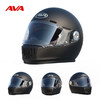 AVA 艾维爱 王朝 摩托车头盔  防撞透气玻璃纤维 曜石黑(默认透明镜片) 小-S码