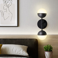 PHILIPS 飛利浦 led床頭壁燈現代簡約客廳臥室小夜燈走廊燈創意背景墻燈具