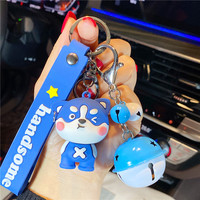 卡通可爱二哈公仔钥匙扣个性哈士奇汽车钥匙挂件玩偶书包挂饰