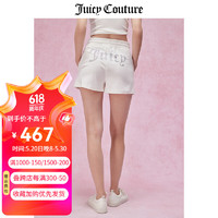 Juicy Couture 橘滋 短裤女2024春夏美式辣妹天鹅绒宽松休闲短裤运动ins 白色 M