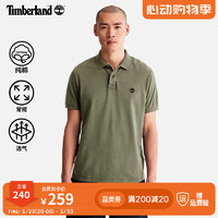 Timberland 官方男款短袖POLO衫23夏季新款休闲透气A6R29 A6R29590/卡塞尔绿色 XS