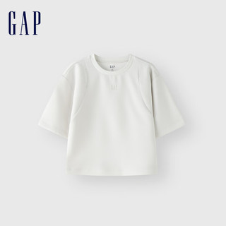 Gap 盖璞 女士兰精LOGO空气感短袖T恤 464824 白色 L