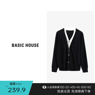 Basic House/百家好长袖针织衫时尚休闲款百搭针织衫-B0633B5R442 灰色 M