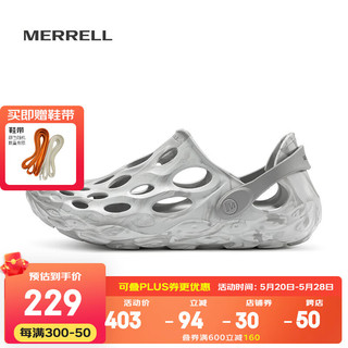 MERRELL 迈乐 户外溯溪洞洞鞋HYDRO MOC毒液涉水鞋透气沙滩鞋凉鞋轻便溯溪鞋 J003747冻土灰（男） 42 偏大一码