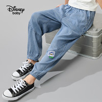 Disney baby 迪士尼童装男童时尚运动长裤2024夏季新款儿童透气防蚊裤薄款潮