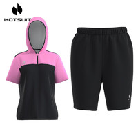 HOTSUIT 后秀 运动女短袖暴汗服2024夏季新款健身套装跑步健身房情侣套装