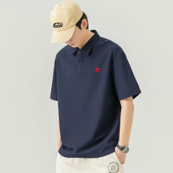 timberland添柏岚宝蓝色polo衫男士短袖t恤a2epm