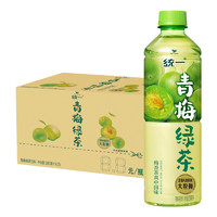 88VIP：统一 青梅绿茶500ml*15瓶L级软枝大粒梅整箱装风味茶饮料整箱