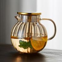 wanyue 万月 轻奢玻璃南瓜水壶耐高温玻璃煮茶壶透明烧水壶