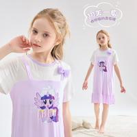 小马宝莉 女童夏季清凉连衣裙小马宝莉儿童活力紫色宽松假两件中大童裙子