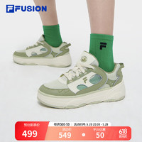 FILA FUSION斐乐潮牌女鞋RAPTURE专业滑板鞋2024夏时尚休闲鞋 芦荟绿/鼠尾草绿-AB 37.5