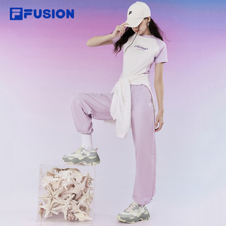 FILA FUSION斐乐潮牌女鞋STARFISH II厚底潮鞋2024夏季帆布鞋 奶白/南极灰-GA 38