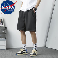 NASA BASE 短裤男夏季休闲透气运动五分裤潮流简约百搭沙滩裤子男  （拍两件）