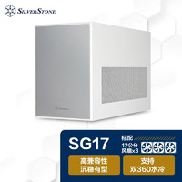 SilverStone 银昕 SG17珍宝17 MATX机箱（铝质面板/支持360水冷/黑/白) SG17白色(G410SG17W000020)