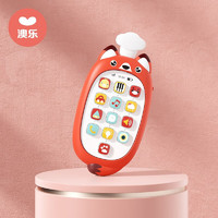 澳乐（AOLE-HW）儿童音乐手机0-1-婴儿早教双语玩具手机可咬周岁 猫咪手机-红色
