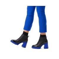 SOREL 日潮跑腿Sorel 女款時尚高跟短靴 黑色 藍色 23.0cm 77945148