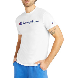 Champion 草写logo圆领短袖T恤T8533G-Y07718-045 白色 XL码