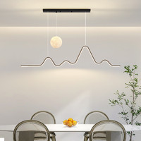 大觀園 餐廳吊燈輕奢飯廳餐桌吧臺燈具現代簡約月球燈北歐極簡餐廳燈Z001