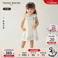 Teenie Weenie Kids小熊童装24夏季女宝宝清凉可爱无袖连衣裙 白色 100cm