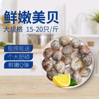 鲜动生活 鲜京采 自营京鲜港鲜活大美贝 5斤 每斤15-20粒