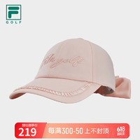 FILA 斐乐女子棒球帽2024春季高尔夫运动帽遮阳帽鸭舌帽 甜美粉-LP 56-58cm