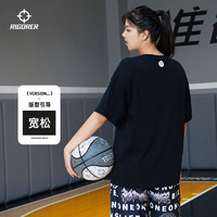 RIGORER 准者 2024新款运动T恤男女士篮球训练跑步健身透气圆领休闲棉短袖