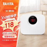TANITA 百利达 HD-394 电子体重秤 人体秤家用精准减肥用 日本品牌健康秤 白色
