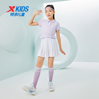 特步（XTEP）女童POLO衫儿童速干短袖T恤夏季中大童运动夏装