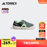 adidas CAPTAIN TOEY魔术贴户外凉鞋男婴童阿迪达斯TERREX 灰绿色/黑色 26.5码