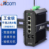 itcom工业交换机千兆单模单纤2光4电以太网光纤收发器光电转换器不含电源IT168-9000-18-2GX4GE-20AB