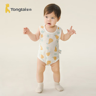 童泰（TONGTAI）婴儿无袖包屁夏季儿童连体家居服内衣TS42J581-DS黄色66cm