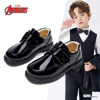 迪士尼（Disney）童鞋男童春秋六一儿童节演出黑皮鞋亮皮经典皮鞋DM2575A亮黑32码 32码（鞋内长20.2cm）
