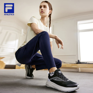 FILA 斐乐女鞋NUVOLE 2路跑鞋2024夏柔云鞋运动鞋跑步鞋 黑-BK 35.5